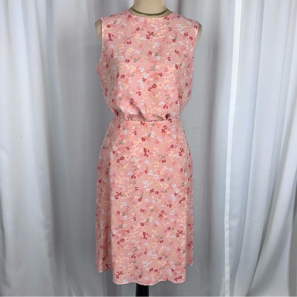 villager Dresses & Skirts - Liz Claiborne Villager Skirt‎ Outfit Set Sz 8 Pink Floral Buttons Up Back Easter